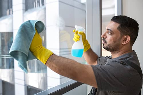 Glass window cleanining